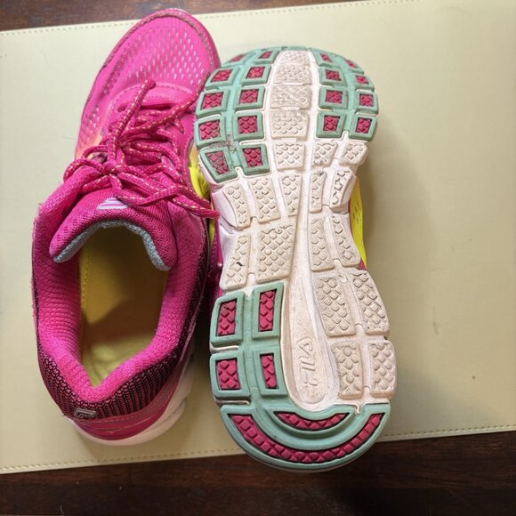 FILA Women’s Running Shoes Size 7 DLS Cool Max Pink Yellow Memory Foam Sneakers - Picture 8 of 8